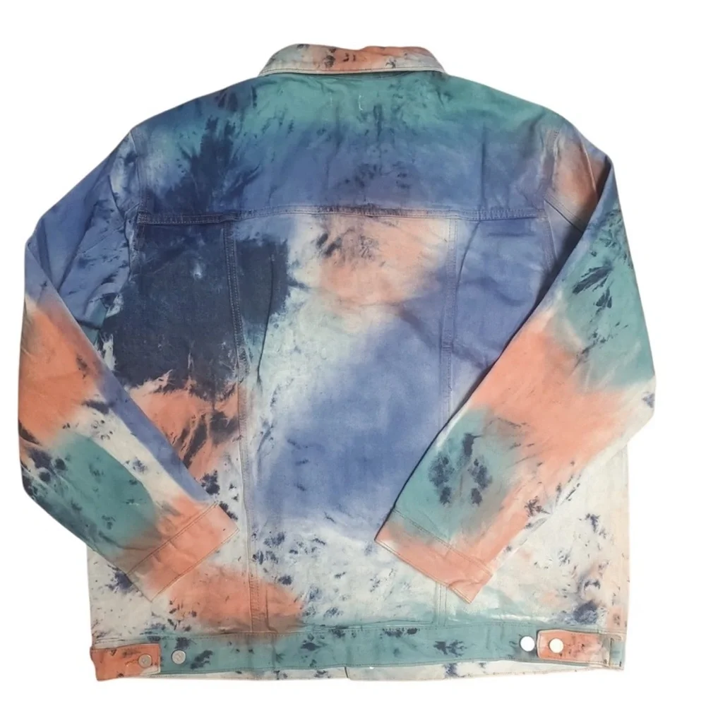 Sz 2xl Dope brand Multicolor Tie-Dye Denim Jacket